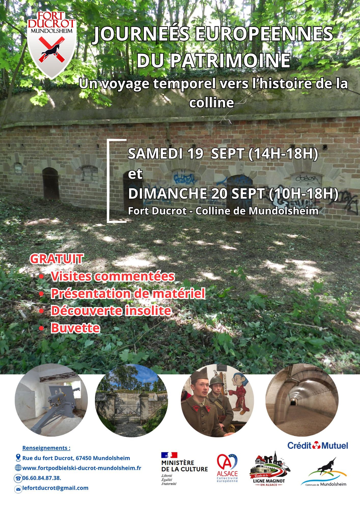 Affiche des Journées Européennes du Patrimoine au Fort Ducrot